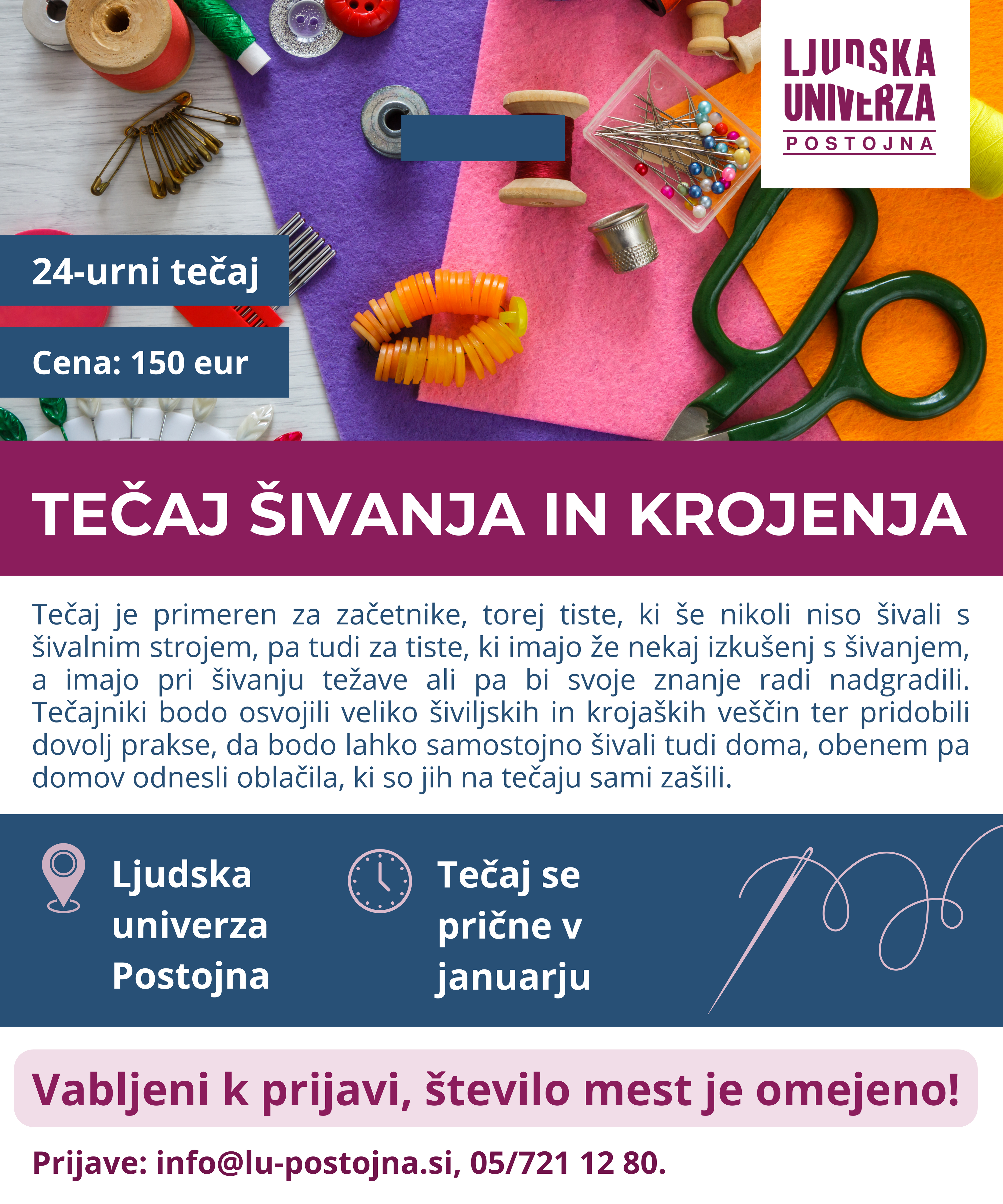 tečaj šivanja in krojenja _ januar 2024